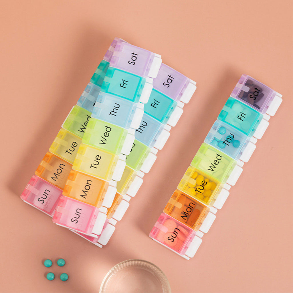 Travel with Ease: Introducing Toitopi's 7-Day Rainbow Travel Pill Organizer