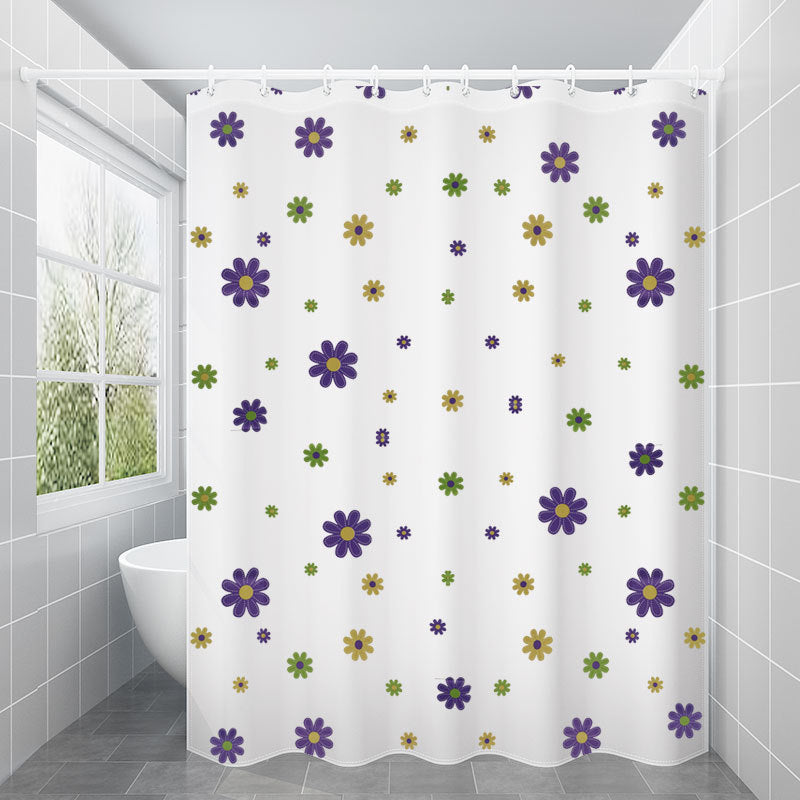 Waterproof and Mildew Resistant Dry/Wet Separation Shower Curtain for Bathroom