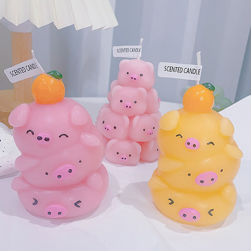 Piggy Tower Shaped Aromatherapy Candle