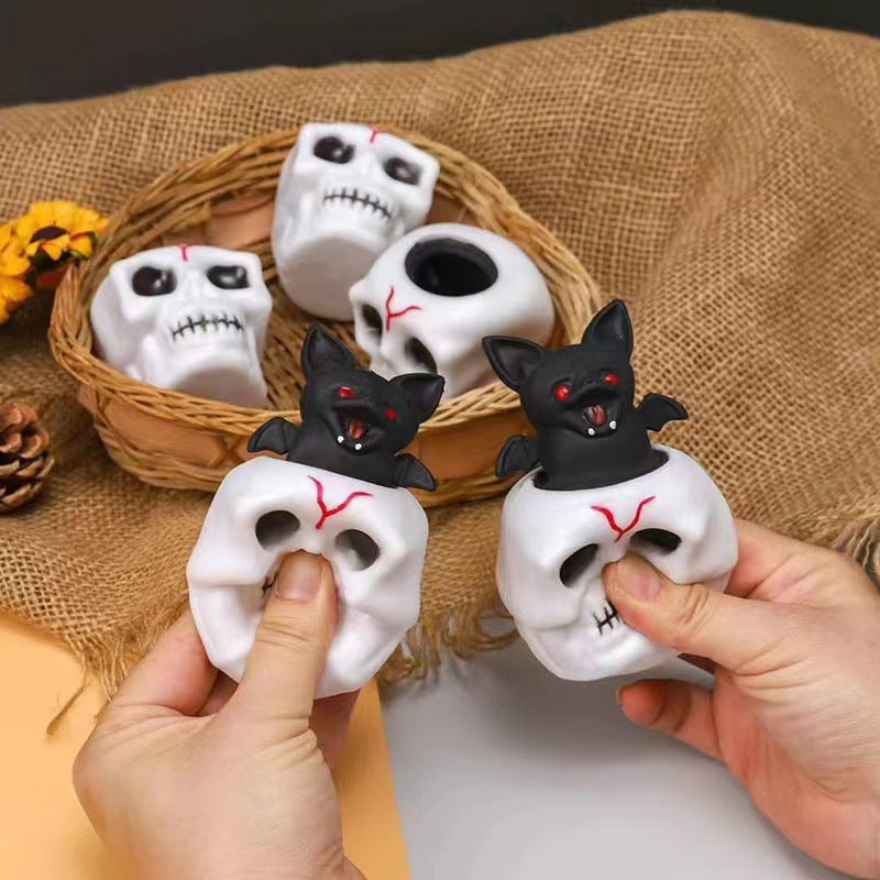 Halloween Skull Bat and Stress-Relieving Squishy Toys