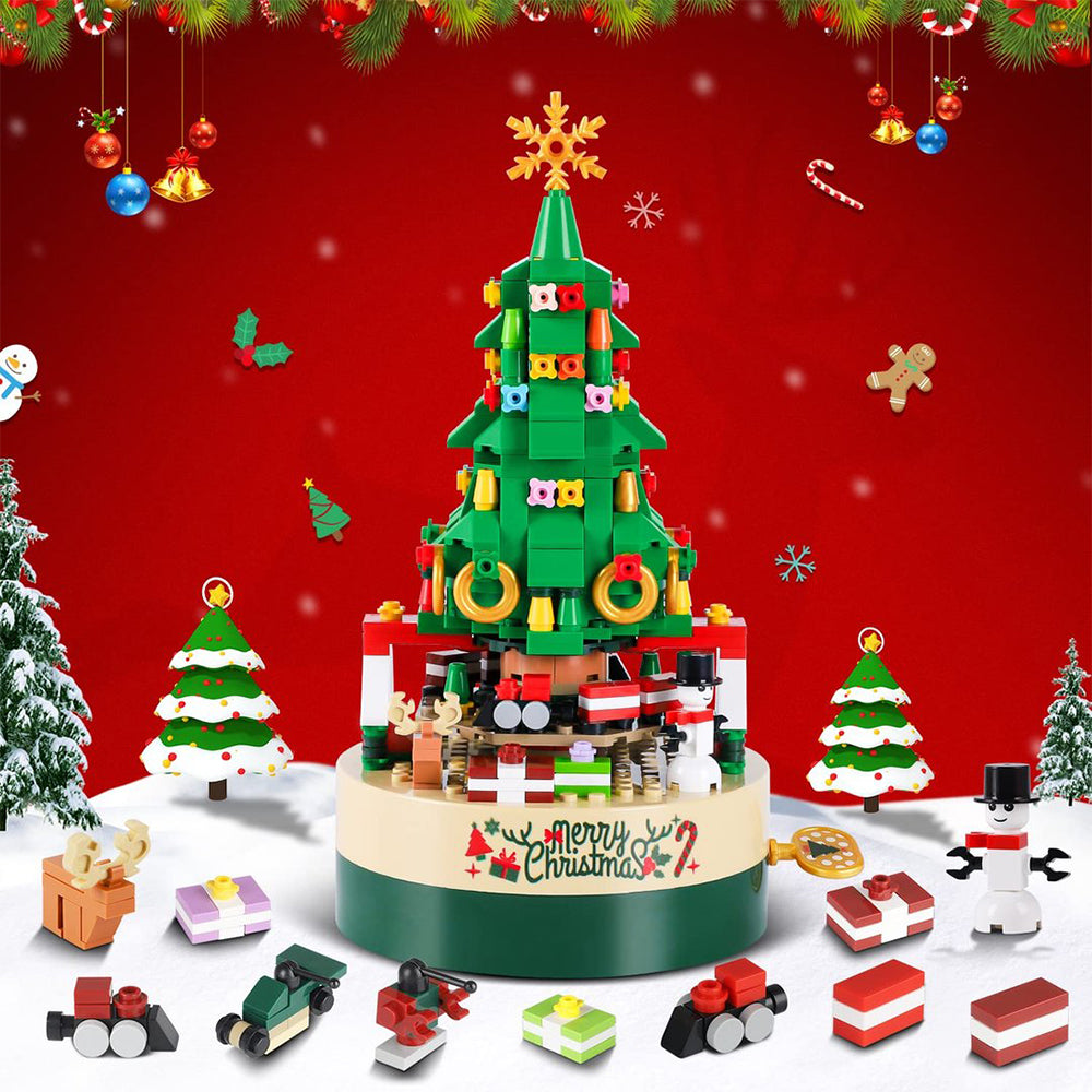 Christmas Tree DIY Building Block Music Box Toy Gift For Kids