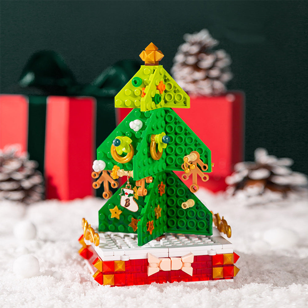 Christmas Tree Jewelry Stand Desktop Jenga Building Blocks Toys Gift