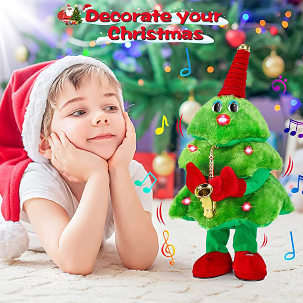 Creative Glowing Dancing Christmas Tree Plush Toys For Kids Christams Gift