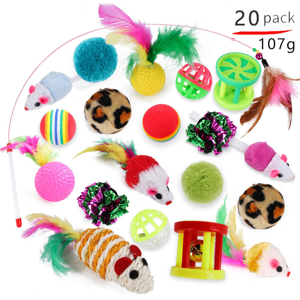 Upetmum 20 Pack Funny Cat Interactive Combination Toys