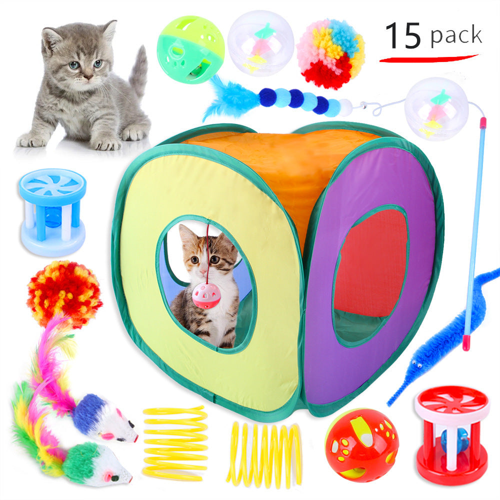 Upetmum 15 Pack Funny Cat Interactive Combination Toys