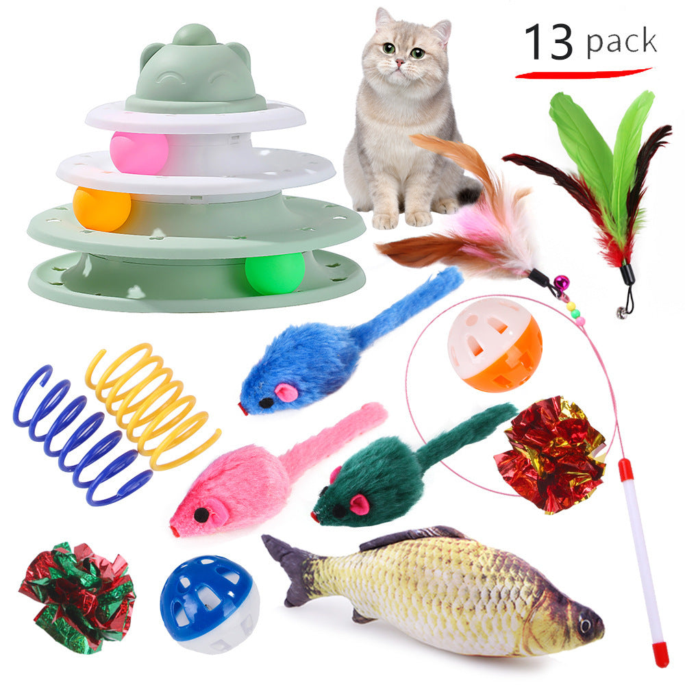 Upetmum 13 Pack Funny Cat Interactive Combination Toys