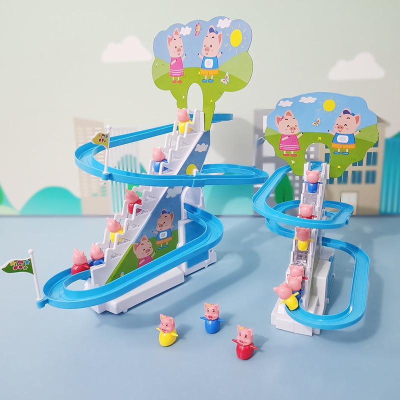 Stair Climbing Rail Car Toy